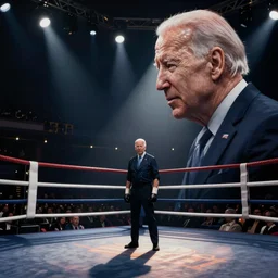 joe biden in a boxing ring