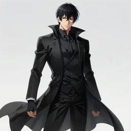necromancer in black suit, anime key visual, exo heroes, highly detailed, smooth, sharp focus, artstation, luxiem style, art by shumolly and monable and artgerm and greg rutkowski and jo chen and pilyeon and ruan jia