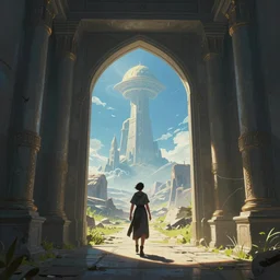 An epic digital art of the entry to a new world in the style of Afshar Petros, trending on ArtStation