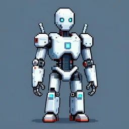 cyborg, pixel art