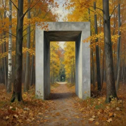 portal coming from the fall, painting by zdzisław beksinski