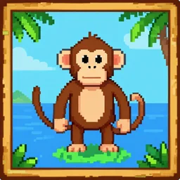 monkey island, pixel art