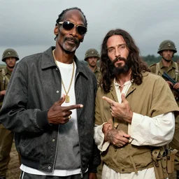 snoop dogg and jesus as world war 1 soldiers