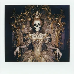 a beautiful detailed front view of a dead rotten princess growing ornate baroque, ornamentation, elegant, beautifully soft lit, by wayne barlowe, peter mohrbacher, kelly mckernan, 1 9 1 0 polaroid photography