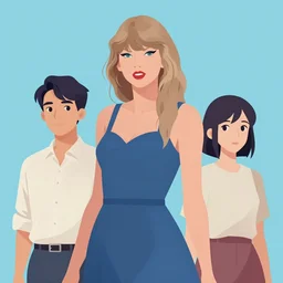 taylor swift, clean cel shaded vector art. shutterstock. behance hd by lois van baarle, artgerm, helen huang, by makoto shinkai and ilya kuvshinov, rossdraws, illustration.