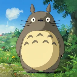 tabby striped cat in my neighbor totoro, concept art by Makiko Futaki, studio ghibli movie still, masterpiece, artstation