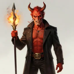 pat robertson as the devil in hell, greg rutkowski, trending on artstation, 8 k