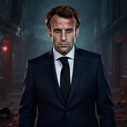 screenshot of emmanuel macron as a villain in dead by daylight