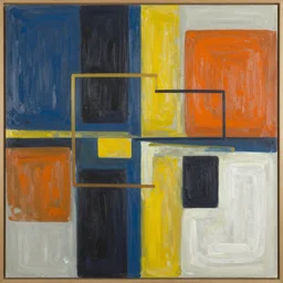 popular abstract painting with contrasting composition, decorative art