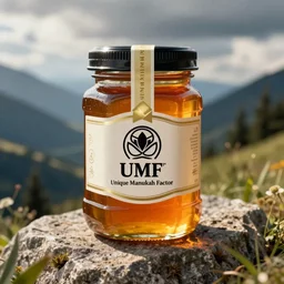 Gorgeous rendering of Manukah Honey with extremely high UMF^{tm} (Unique Manukah Factor), digital art