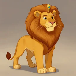 fullbody egyptian lion character design of an egyptian lion. egyptian lion deviantart adoptable, style of maple story and zootopia, disney portrait studio lighting by jessica rossier and brian froud in the style of disney, traditional artstation