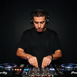 Sabah Fakhri as a dubstep DJ, photograph