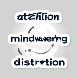 attention, filter, mind wandering, distraction, minimalist logo for a research lab that studies psychology, by [ [ victo ngai ] ] kilian eng and jake parker, 2 colors, limited palette, sticker art, vector art, [ [ award winning ] ], minimalism, logopond, sticker art, website banner