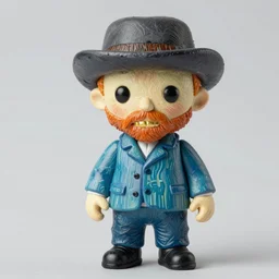 van gogh ( gold teeth ) stop motion vinyl action figure, plastic, toy, butcher billy style