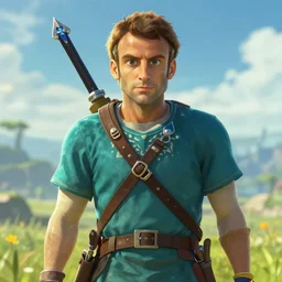 Emmanuel Macron in Breath of the wild, artstation