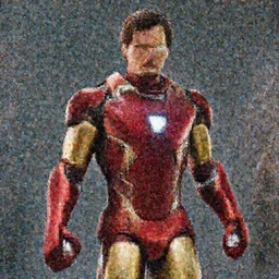 film still of Joseph Gordon Levitt as iron man in new avengers film, 4k