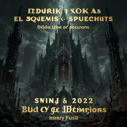 eldritch squamous sinister sepulchral macabre unholy profane city of eldritch horrors, 8K, trending on artstation, golden ratio, rule of thirds, low key, ray tracing, establishing shot, extremely high detail, concept art, award winning, by Henry Fuseli