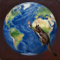 monogamy destroying the entire world, by james gurney, oil on canvas
