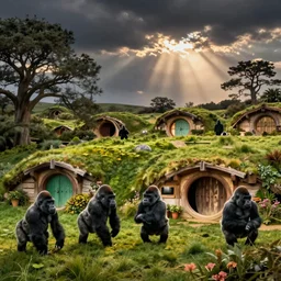 gorillas in The Shire Hobbiton