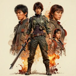 vintage movie poster art for returnal by zbrush, 8 k splash art in the style of makoto. akihiko yoshida. takashi. stephen bliss. yoshiyuki, and agnes cecile 4 k concept art