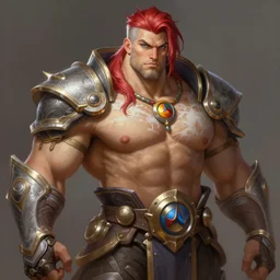 painted portrait of rugged beautiful thick muscular bodybuilder zarya from overwatch, fantasy, intricate, elegant, extremely detailed digital painting trending artstation concept art heroic portrait sharp focus, illustration, art by artgerm, greg rutkowski magali villeneuve gaston bussiere