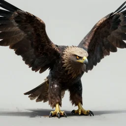 a alien eagle from half - life, digital art