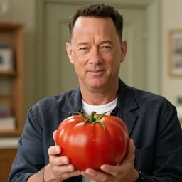 still from a movie starring tom hanks as a tomato