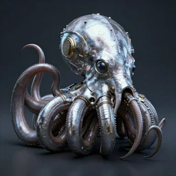 A metallic flesh nautilus. Bio-Punk, Cyber-Punk