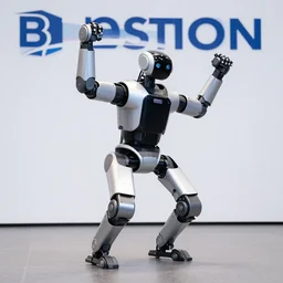 boston dynamics humanoid robot dancing. dslr photo. press release