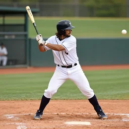 Jesus playing baseball with a crucifix instead of a bat