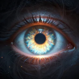 giant mysterious eye, sci - fi, glow, abstract intricate, cinematic, wlop, dan mumford, octane render, artstation hd