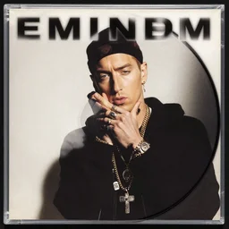eminem album in the style of my dark beautiful twisted fantasy, detailed, discogs