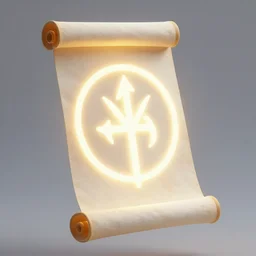 divine floating symbol glowing in white yellow light spell scroll art by artgerm and greg rutkowski and Craig Mullins, James Jean, Andrey Ryabovichev, Mark Simonetti and Peter Morbacher 16k