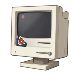 macintosh monitor, sticker illustration