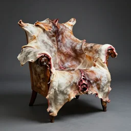 furniture made from human skin, human flesh, human body parts, photoreal, studio light