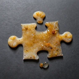 puzzle pieces made from vomit