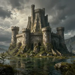swamp crannog castle, game of thrones, volumetric lighting, fantasy artwork, very beautiful scenery, very realistic painting effect, hd, hdr, cinematic 4 k wallpaper, 8 k, ultra detailed, high resolution, artstation