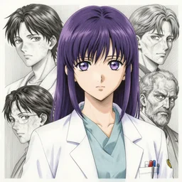 detailed anime portrait art of kurisu makise wearing a lab coat, art by ross tran ilya kuvshinov krenz cushart, detailed, intricate