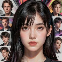 electric anime woman, cute - fine - face, pretty face, oil slick hair, realistic shaded perfect face, extremely fine details, realistic shaded lighting, dynamic background, artgerm, 8 k ultra realistic, highly detailed, art by sylvain sarrailh, alena aenami, jeremy lipkin, michael garmash, ando tadao, kan liu, 8 k, extremely detailed, surreal, portrait,