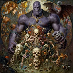 the platonic ideal of flowers, rotting, insects and praying of cletus kasady ultimate carnage thanos dementor wild hunt doctor manhattan chtulu nazgul davinci, d & d, fantasy, ego death, detailed, intricate, hyperrealism, intense, scary, decay, dmt, art by artgerm and greg rutkowski and alphonse mucha