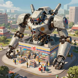 an intricate concept art, illustration, fantasy micro - world in a convenience store, large mechanical biomes, ultra photorealistic, ultra sharp, pinterest, artstation, cgsociety, pinterest, digital art, anime colors, style by artgerm and wlop, hyperrealistic, octane render, 8 k
