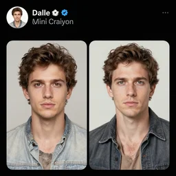 a twitter post showing dalle mini craiyon results