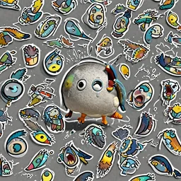 cute! screaming feathers pictoplasma characterdesign toydesign toy monster bird of paradise, pillow fight, zbrush, octane, hardsurface modelling, artstation, cg society, by greg rutkowksi