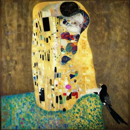 a painting of a magpie by gustav klimt