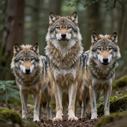 furry cat woman in a forest 8 b 4?.?.?.?.?.?.?.?.? with real wolves