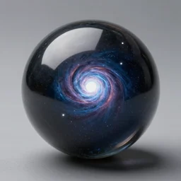 a universe inside a polished spherical rock