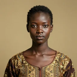a photo of a young african woman by Omar Victor Diop, in the style of Omar Victor Diop