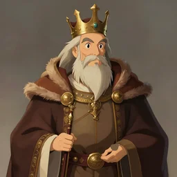 portrait of medieval old king, artstation, cartoon, elegant highly detailed digital painting, concept art, smooth, sharp focus, illustration, art studio ghibli, makoto shinkai, don bluth, fujita goro, jean giraud, atey ghailan, akihiko yoshida, tom whalen, anton fadeev, 8 k