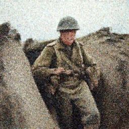 Danny Gonzales as a soldier, ww1 trench, war photo, film grain