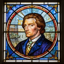 Mozart stained glass